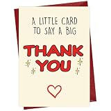Cheerin Thank You Card – Elegant Thank You Greeting Card with Envelope – Thoughtful Appreciation Gift for Teacher, Boss, Friend, Coach, or Colleague