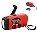 Produktbild Solar Radio, AM/FM/NOAA Kurbelradio Wiederaufladbare Dynamo Radio Wasserdicht LED Dynamo Lampe Powerbank, Handkurbel Outdoor-Radio für Wandern, Camping, Ourdoor, Notfal (Red)