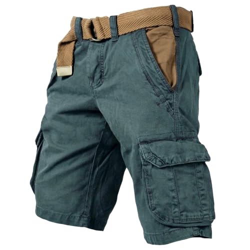 Bermuda homme cargo coton décontracté et respirant en couleur unie