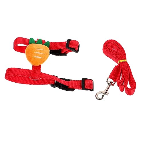 HANABASS Adjustable Rabbit Harness Set for Small Pets Hamster Leash 2-in-1 Harness and Leash