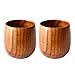 Amacoam Jujube Tazza di Legno, Tea Set in Legno Tazza da tè Solid Wood Cup, Naturale Mug per Caffè Birra Tea Juice Milk, Fatto a Mano Con Sorprendente Maestria e Materiali di Gualitŕ (2pcs/set)