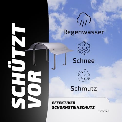 Oromis Edelstahl Schornsteinabdeckung Napoleon 0,6 mm | Kaminabdeckung Edelstahl zur Vermeidung von Leckagen im Schornstein | Regenhaube Schornstein zur Verlängerung seiner Lebensdauer