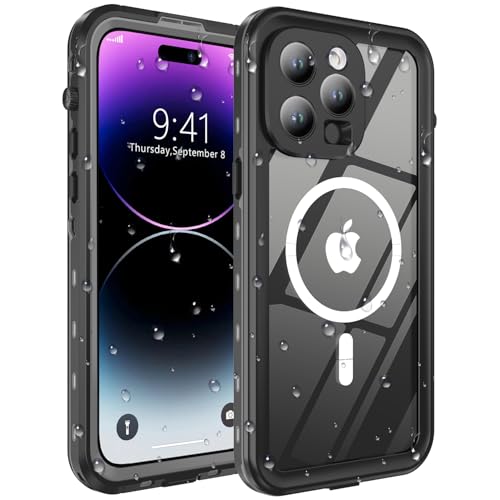 Comboproof for iPhone 14 Pro Max Case Waterproof [Shockproof] [Dustproof] [IP68 Waterproof] Full-Body Hard Case Built-in [Lens Screen Protection] for Diving Case (Black for iPhone 14 Pro Max 6.7in)