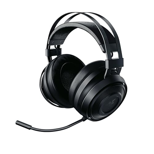 Razer Nari Essential – Wireless Gaming Headset (Kabellose Kopfhörer, Ohrpolster mit Kältegel, THX Spatial Audio & RGB Chroma Beleuchtung für PC,PS4 & Switch) Schwarz