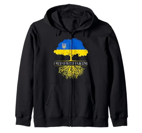 I Stand With Ukraine 2025 Maglie Bandiera Ucraina Libero Ucraina Felpa con Cappuccio