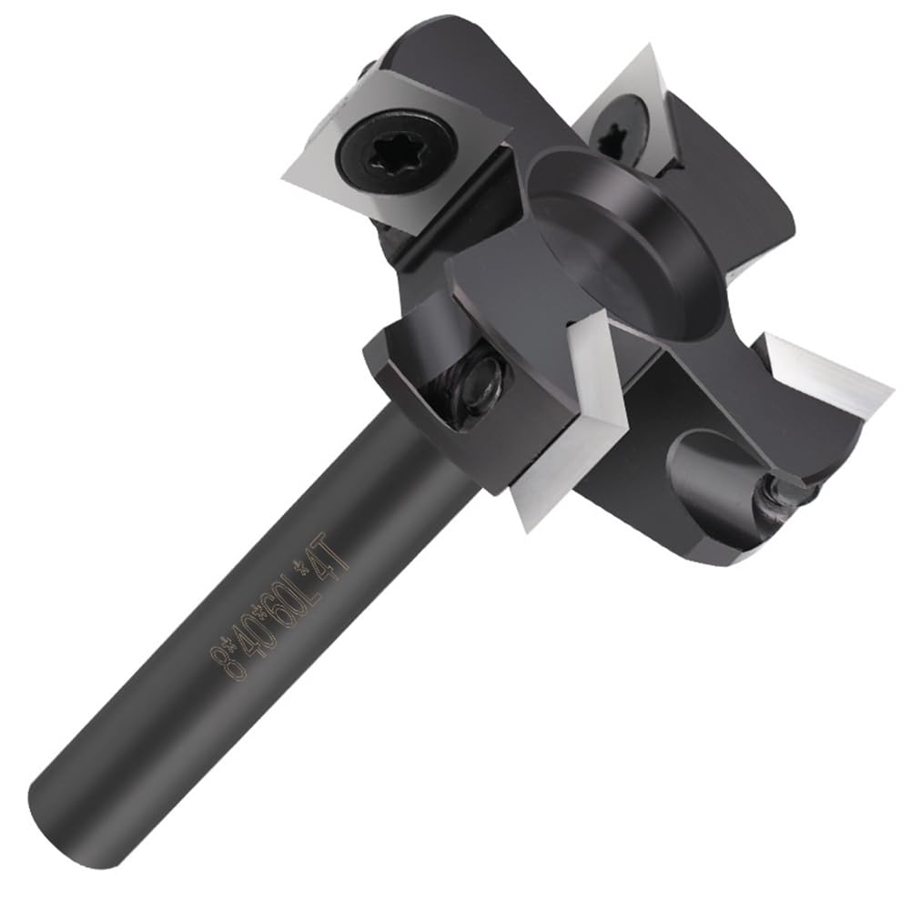Insertos de Fresadora de Superficie CNC de 8x40 Mm, Bit de Carburo para Cepilladora de Madera, Planificado de Losas, Cortador de Fresado de Madera.