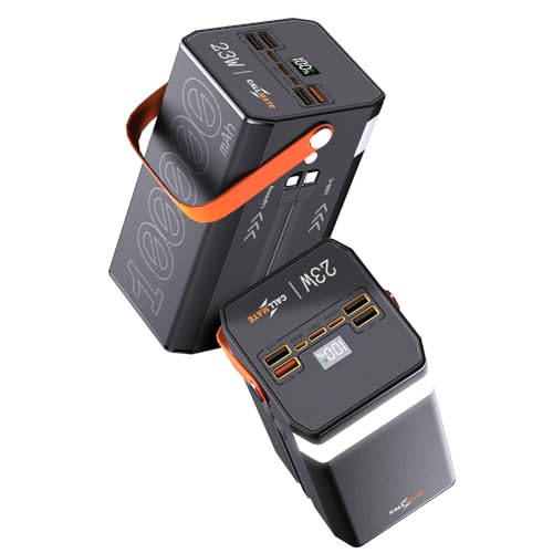 Callmate Treasury 100,000mAh Power Bank, 23W Fast Charging with Type C PD 3.0 Input & Output |7 Output & 3 Input Ports| (23W, Power Delivery) (Black, Lithium Polymer)