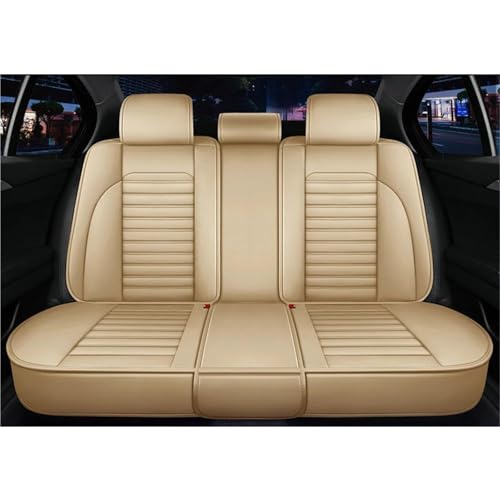 Housse de siège voiture en cuir beige élégant pour Mercedes Benz Classe C E GLA