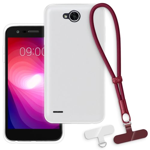 OAGELIM Case and Wrist Strap for LG X Power 2 - White+Red