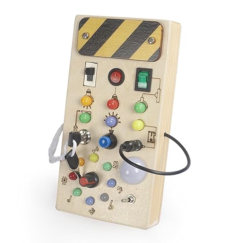 Generic Interruptor de botão de placa sensorial de madeira Aprendizagem atividades pré-escolares edu