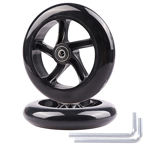 Gladeer 5.5 Inch / 142mm Front Replacement wheels with Bearings for Wiggle Swing Scooter Kick Push Scooter (2-Pack) by Gladeer - Used condition - US$15.97