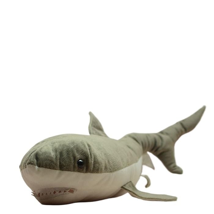 Grand requin blanc peluche doudou géant océan pour enfant et fan de biologie marine