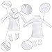E-TING Santa Clothing Bathrobe Christmas Accessories for elf Doll (Old White Bathrobe)