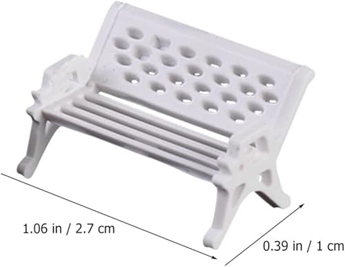 Miniatura 6 de NUOBESTY 15 piezas de mini banco de casa modelo de banco en miniatura de muñeca muebles modelo casa de muñecas decoración de jardín decoraciones