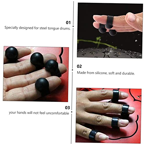 4 Pcs Berço de tambor etéreo protetor de dedo silicone Protetor de dedo de silicone luva de dedo de