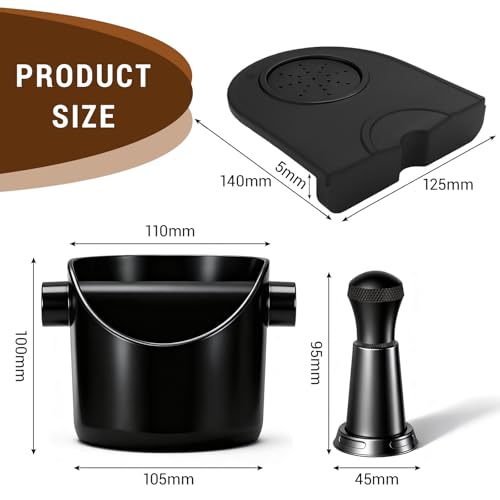 Bettinay Coffee Knock Box - ABS Grounds Collector with Removable Bar, Non-Slip Base, Coffee Cushion & Stirring Needle - Image 2