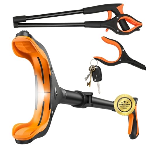 OrtoPrime Pinza Recoge Objetos IMÁN Y LUZ LED Pinza Brazo Recoge...