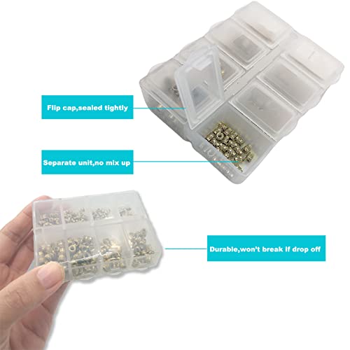 Shinenow M2 M2.5 M3 Heat Set Inserts For Plastic Threaded Brass Insert Nuts For 3D Printing 170Pcs #TOP2