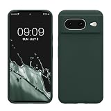 kwmobile Cover per Google Pixel 8 Custodia - Back Case per Smartphone in Silicone TPU - Protezione Gommata - verde muschio