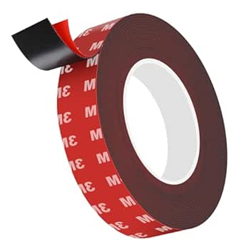 Double Sided Tape Extra Strong 5m x 20mm Black High Temperature Resistant Indoor Outdoor 1 Pack