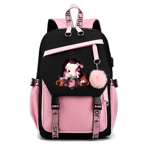 Cartable fille college anime Demon Slayer pour la rentree