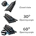 2-in-1 Walkable Floor Vent Deflector & Floor Vent Covers - 4x10 Inch,Tool-Free Install for Adjustable Airflow, Black Air Vent Cover (2-Pack) for Home & Office