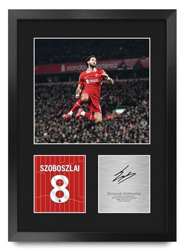 Dominik Szoboszlai cuadro de autógrafo impreso de Liverpool A3 para aficionados