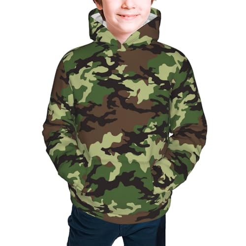 Camouflage Kids Pullover Hoodies Boys Sweatshirts Girls Athletic Clothes with Pocket2