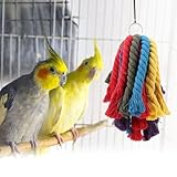  Jouet à mâcher pour perroquet, corde en coton, Cage à oiseaux, jouets suspendus, jouets éducatifs, ce petit jouet éducatif peut apprivoiser