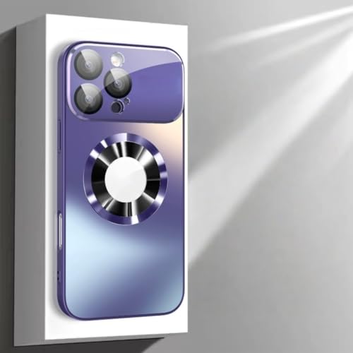 Étui en titane pour iPhone 17 Pro Max avec protection objectif en verre violet de luxe