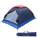 Withtalentto Tienda de campaña para 2 personas, ligera, impermeable, fácil de instalar para la familia en viajes, camping y senderismo al aire libre (azul marino)