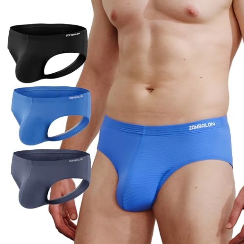 JINSHI Men's Sexy Underwear Jockstrap Thong Breathable Athletic Jock Strap
