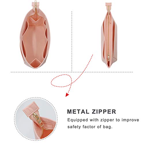 Soyizom Purse Organizer Insert Felt Purse Insert Bag Organizers Multi Pockets Tote Bag In Bag For Women,Pink-L #TOP1