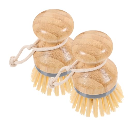 Cabilock Lightweight Dish Washing Brush 2 Pack Reusable Scrubbers for Cleaning Dishes Sink Brush