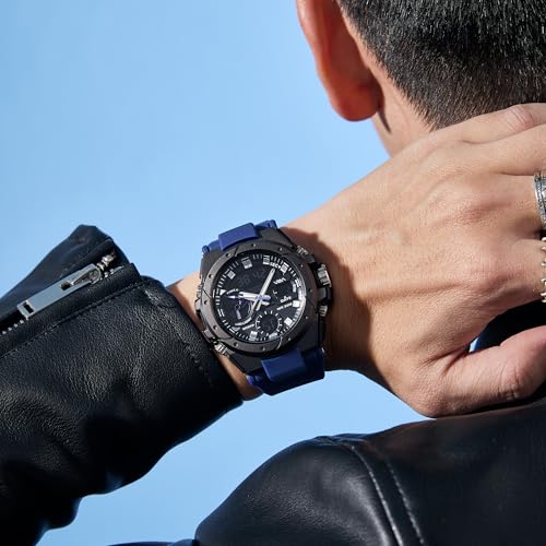 Image of V2A Styrke 5120 Analog Digital Watch for Men | Hybrid Multi Display Dial | Alarm Stopwatch Day Date 12 /24 Hr | TPU Strap | 30M Water Resistant | Gift for Mens