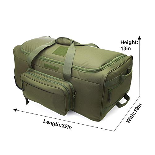 ARMYCAMO Rolling Loadout Luggage Bag with Wheels,Hockey Bag, Duffle Bag with Rollers,124L X-Large Heavy Duty Oversized Storage Bag,Tactical Wheeled Deployment Trolley Camping Bag