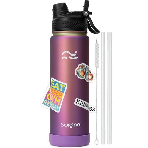 Image of Swigina Insulated Water Bottle with Boot (Keep 36hrs Cold) BPA Free, 24 oz