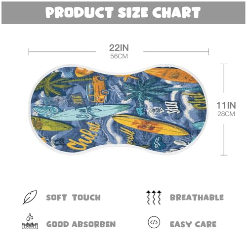 Kigai Colorful Surfboards Baby Burp Cloths Extra Soft and Absorbent Burping Rags Cotton Burping Clothes Baby Washcloths for Newborn Boys Girls - 1 Pack4