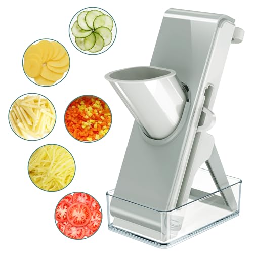Safe Upgrade Mandoline Slicer with 41% Stronger Blades, Adjustable...