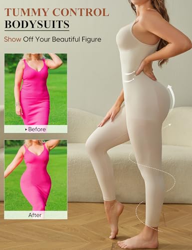 Full Body Shapewear for Women Tummy Control Bodysuit Waist Trainer Full Body Shaper Butt Lifting Capri Leggings4