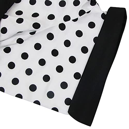 Image of KILLREAL Women's Vintage Polka Dot Print A-Line Pin Up Style Sleeveless Cocktail Party Casual Dress