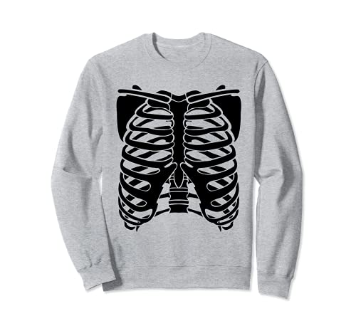 Divertido X ray pecho traje diseño Halloween camiseta mujeres hombres Sudadera