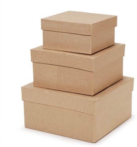 Value Pack Mache Box 4/5/6 Inch Squares