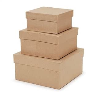 Value Pack Mache Box 4/5/6 Inch Squares
