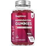 Ashwagandha Gummies 1200mg - 120 Gummies - 2 Months Supply - Tasty Natural Raspberry Flavour - 2 per Day - Ashwagandha Root Extract Supplement - Vegan, Non-GMO, Gluten-Free & Travel-Friendly - Image 1