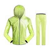 KEXIAO Cycling Rain Jackets Pants Waterproofed Bicycles Clothing Portables Raincoats for Daily Commuters