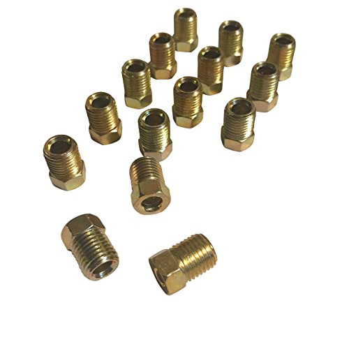 Asd Brake Line Tube Nuts For 3/16" Tube (3/8" - 24 Thread, Inverted Flare) (Pack Of 15) #TOP1