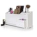 Vanity Drawer Beauty Organizer 3 Drawers - Wooden Cosmetic Storage Box for Neat & Organize Storing of Makeup Tools, Small Accessories at Home & Office Vanities & Bathroom Counter-top (White)