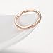 Fashion Month Womens 2mm Stainless Steel Rose Gold Sand Blast Finish Wedding Band Engagement Domed Thin Edge Ring Size 5