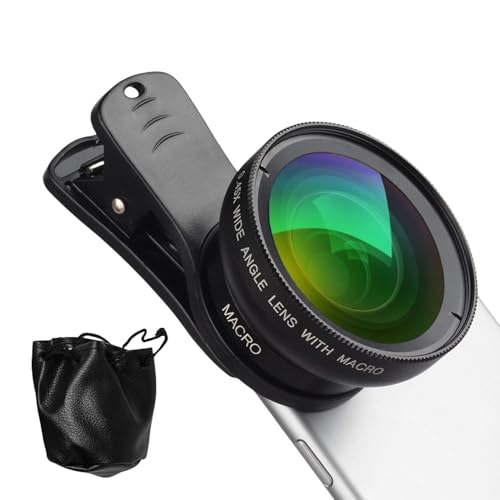 Objectif de téléphone mobile: accessoire de caméra à clip pour smartphone, combo macro grand angle | Kit de verre optique haute définition, accessoire de photographie de voyage portable, cre